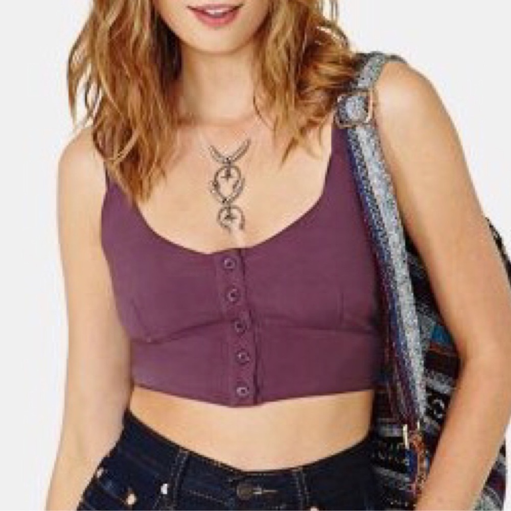 Honey Punch Button-Up Crop Top - Picture 2 of 8
